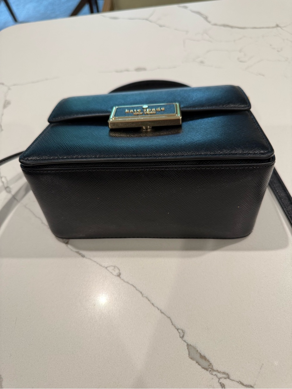 kate spade Reegan Leather Top-Handle Crossbody in Black - Picture 8 of 11